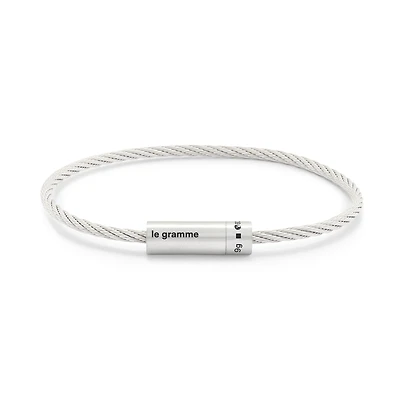 9g Brushed Silver Cable Bracelet