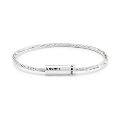 9g Polished Silver Cable Bracelet