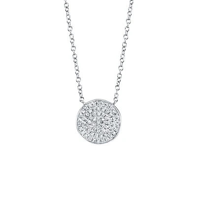 Kate White Gold and Diamond Pavé Pendant