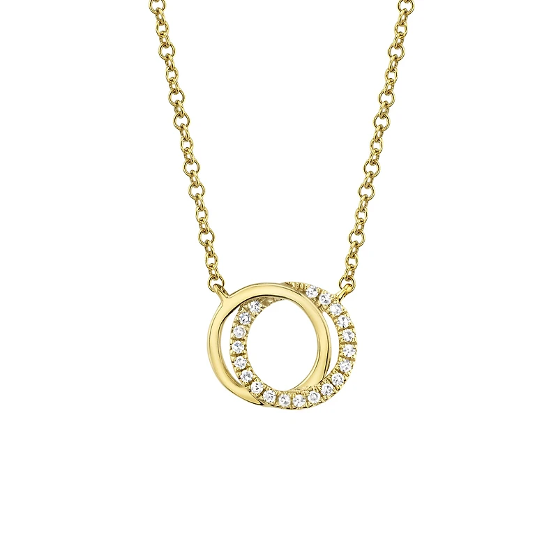 Kate Yellow Gold and Diamond Pavé Pendant