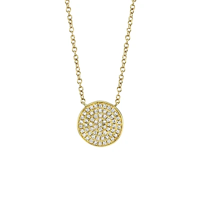 Kate Yellow Gold and Diamond Pavé Pendant