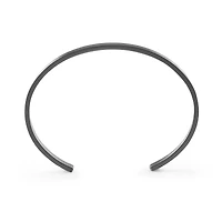 15g Brushed Black Silver Ribbon Bracelet