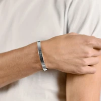 21g Polished Silver Ribbon Bracelet