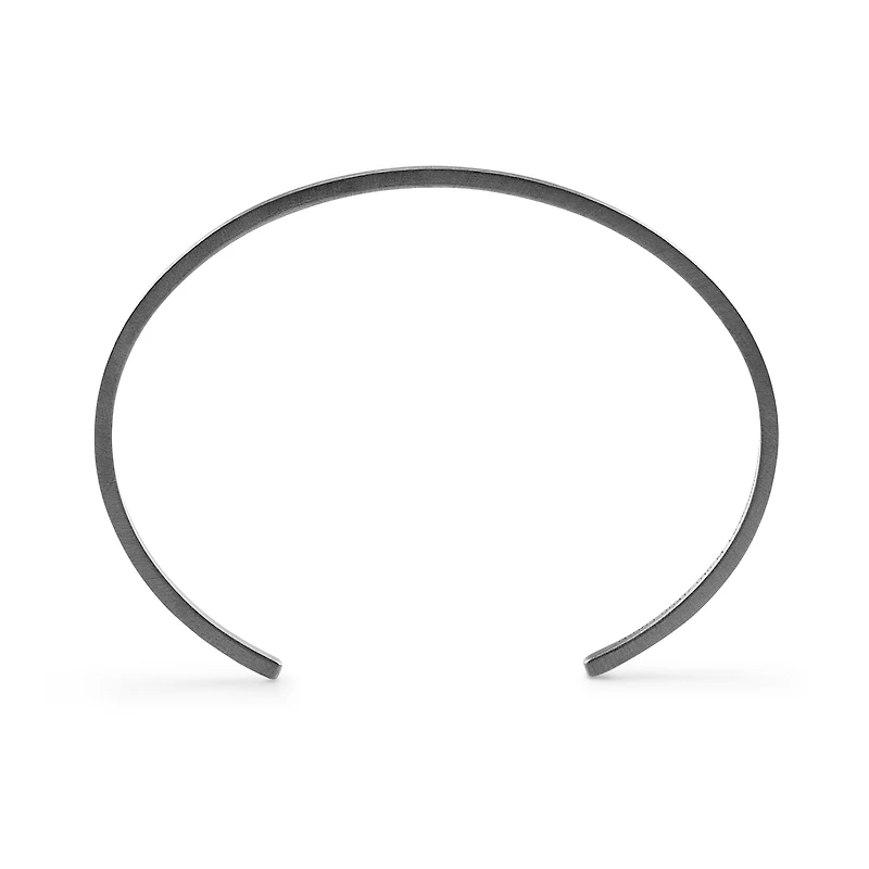 7g Brushed Black Silver Ribbon Bracelet