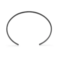 7g Brushed Black Silver Ribbon Bracelet