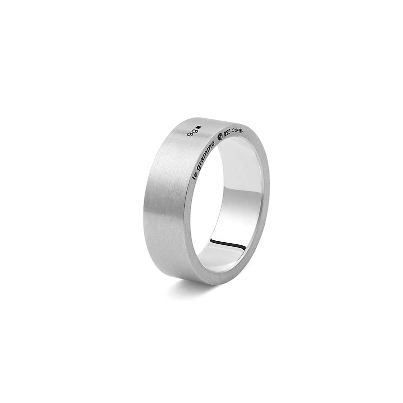 9g Brushed Silver Ribbon Ring