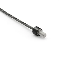 9g Polished Black Ceramic Double Cable Bracelet