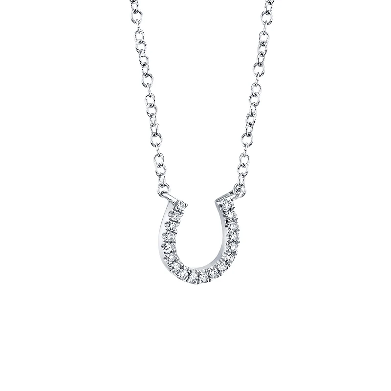 Kate Gold and Diamond Pavé Horseshoe Pendant