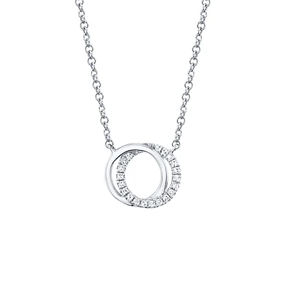 Kate White Gold and Diamond Pavé Pendant