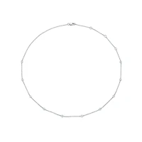 Kate White Gold and Diamond Station Necklace
