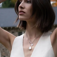 Modern Charm Queen Bee Silver and White Sapphire Pendant