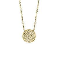 Kate Yellow Gold and Diamond Pavé Pendant