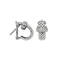 Vendome White Gold and Diamond Hoop Earrings