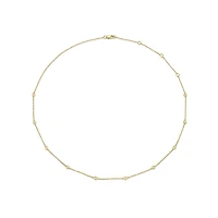 Kate Yellow Gold and Diamond Station Necklace