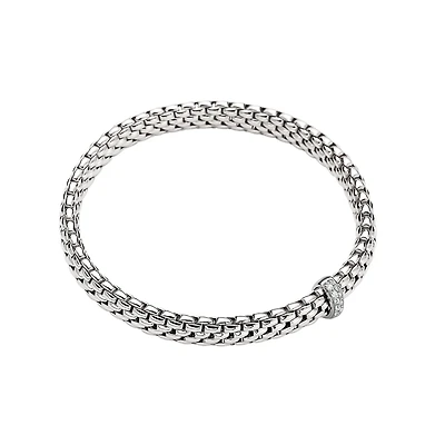 Vendome Flex'it White Gold and Diamond Pavé Bracelet