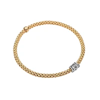 Prima Flex'it Yellow Gold and Diamond Multi-Rondel Bracelet, Medium