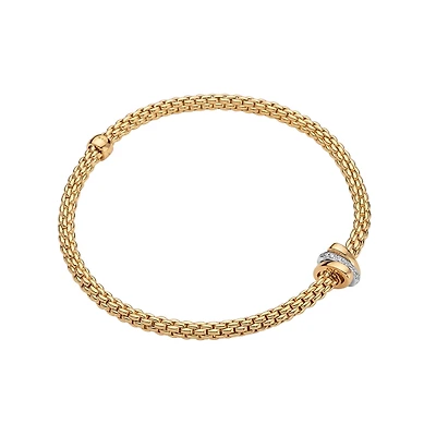 Prima Flex'it Yellow Gold and Diamond Multi-Rondel Bracelet