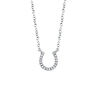 Kate White Gold and Diamond Pavé Horseshoe Pendant