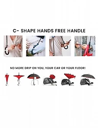 Manteaux Manteaux | La maison du manteau au Québec Parapluie Rouge Polyvalent Floral Qui S'ouvre À L'envers Par Up-Brella