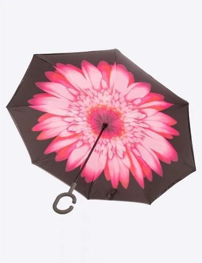 Manteaux Manteaux | La maison du manteau au Québec Parapluie Rose Polyvalent Floral Qui S'ouvre À L'envers Par Up-Brella