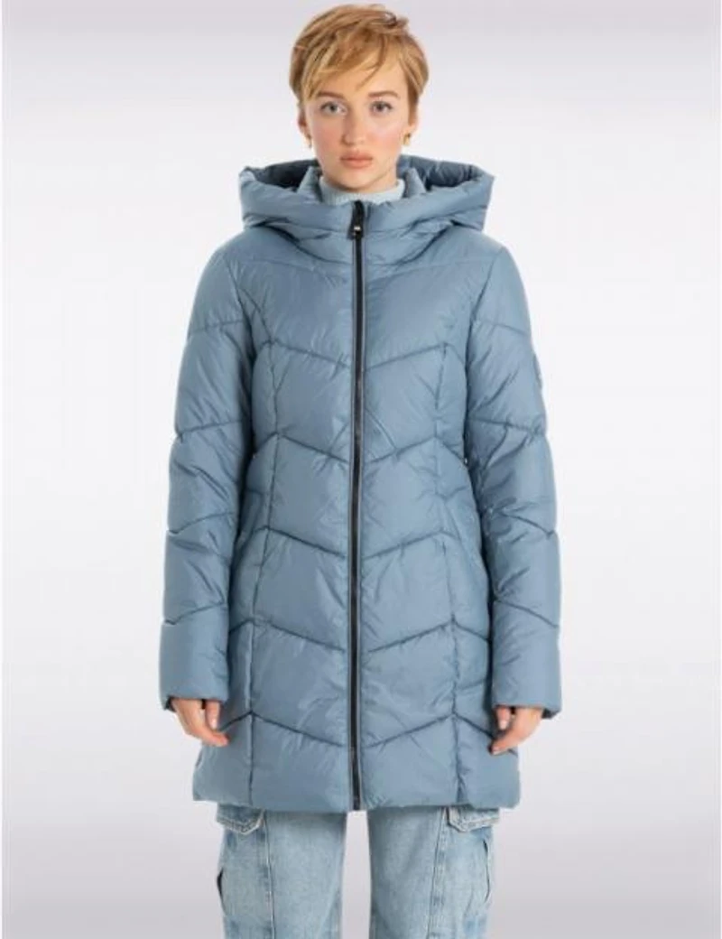 Manteaux | La maison du manteau au Québec Doudoune Classique Végane à Motif Chevrons avec Col Montant par Point Zero