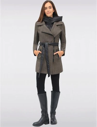 Manteau Herringbone Laine par Sicily
