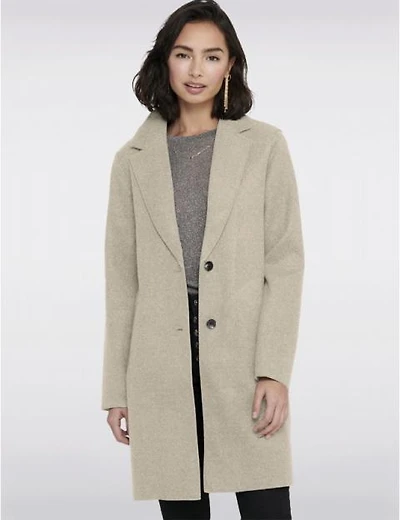 Manteaux | La maison du Manteau au Québec Chic à Boutonnage Simple avec Col Cranté Bords Bruts & Poches par ONLY