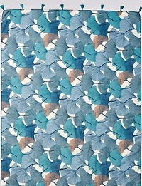 Foulard Rectangulaire Mat Feuilles De Ginkgo À Glands par Saki