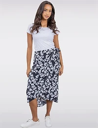 Jupe Portefeuille Fleurie Chic par Vamp