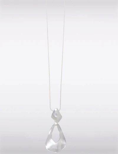 Collier Texturé Chic Hypoallergénique avec Pendentif Martelé Argenté