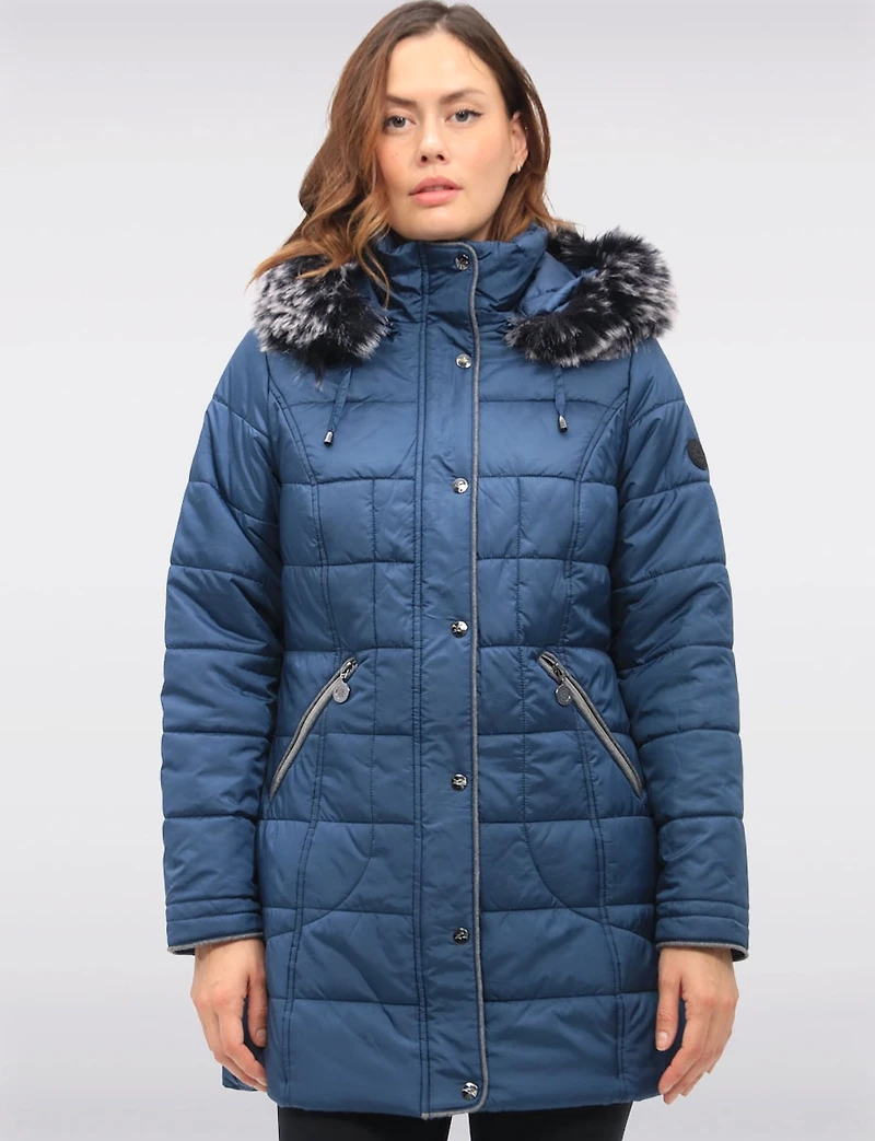 Manteau Puffer Trimme Fourrure Boxing day Deals par Normann | Manteaux