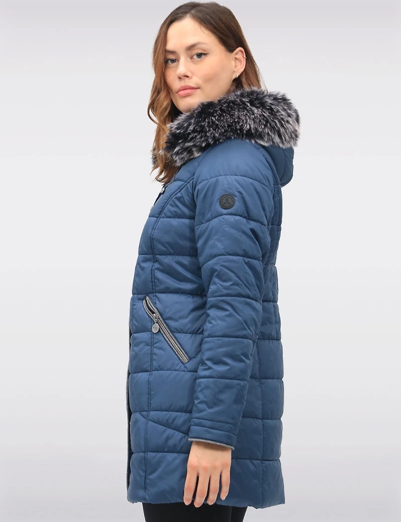 Manteau Puffer Trimme Fourrure Boxing day Deals par Normann | Manteaux