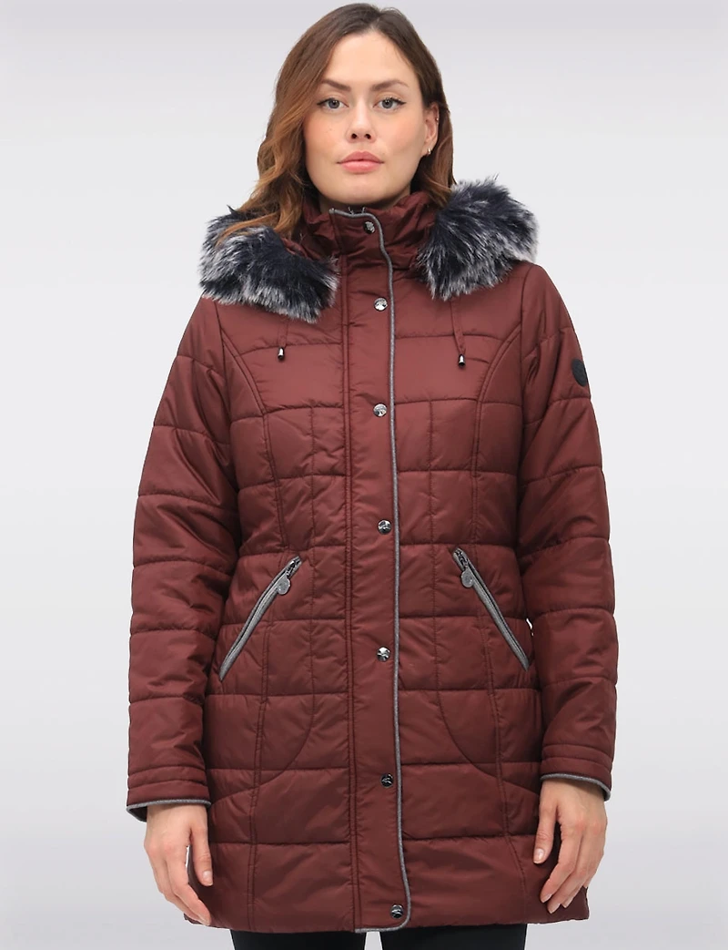 Manteau Puffer Trimme Fourrure Boxing day Deals par Normann | Manteaux