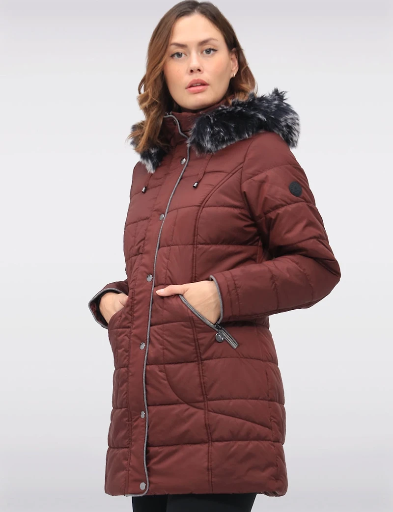 Manteau Puffer Trimme Fourrure Boxing day Deals par Normann | Manteaux