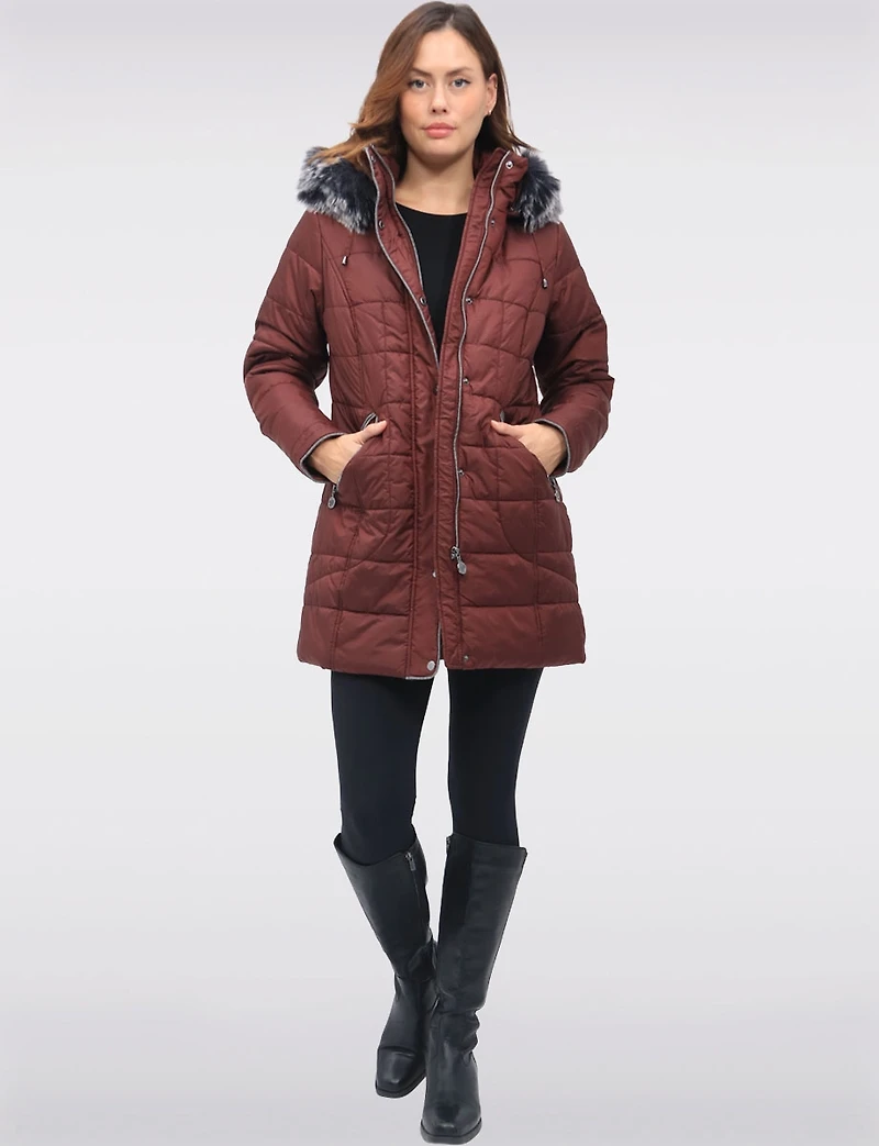Manteau Puffer Trimme Fourrure Boxing day Deals par Normann | Manteaux