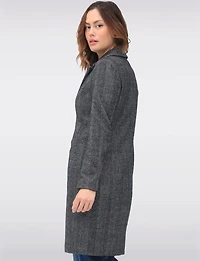 Manteau Herringbone Laine Recyclée par VeroModa