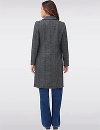Manteau Herringbone Laine Recyclée par VeroModa