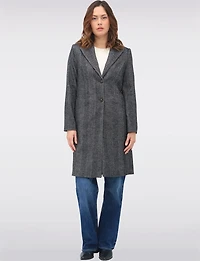 Manteau Herringbone Laine Recyclée par VeroModa