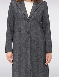Manteau Herringbone Laine Recyclée par VeroModa