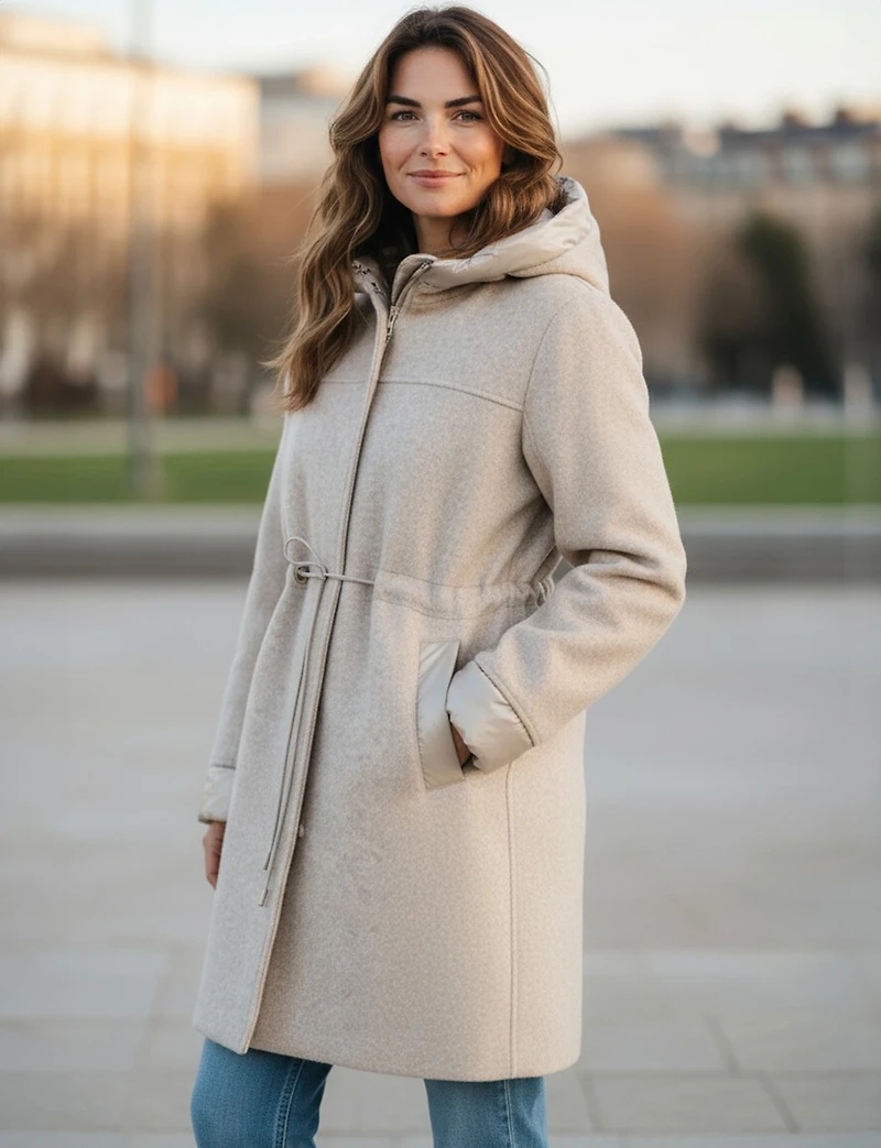 Manteau Boucle Capuche Boxing Day par GEOX RESPIRA | Manteaux