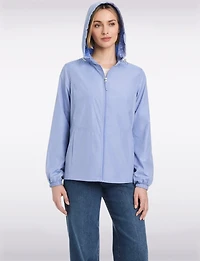 Veste Coupe-vent Légère Sportive Avec Capuche Doublée À Pois Par Details