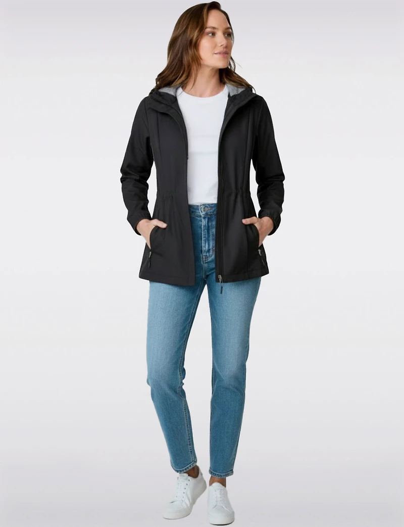 Parka Active Imperméable Légère à Coupe Ajustée avec Capuche par Free Country
