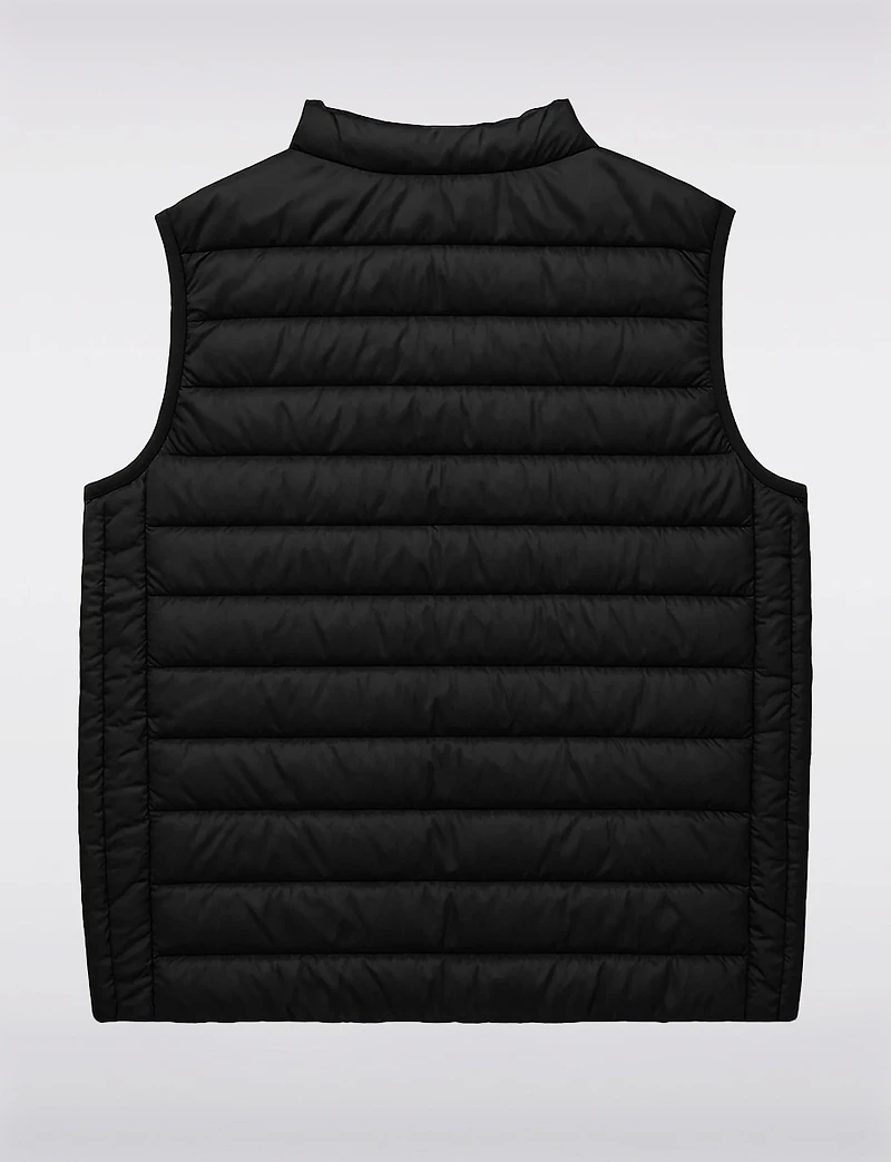 Gilet Noir Matelassé Ultra-Léger Coupe-Vent et Résistant à l'Eau par Point Zero