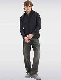 Veste Noir Coquille Souple Dry-Tech Imperméable avec Capuche par Point Zero
