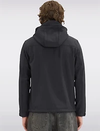 Veste Noir Coquille Souple Dry-Tech Imperméable avec Capuche par Point Zero