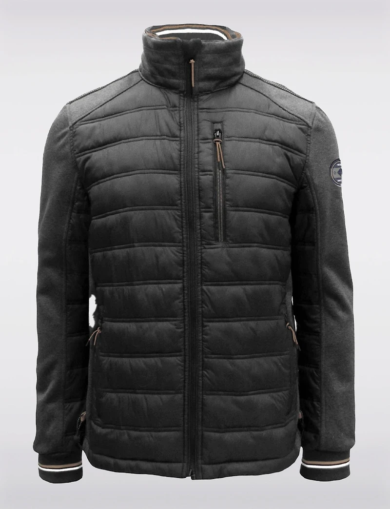 Veste Matelassée Légère & Sportive avec Détails Tricotés par Point Zero