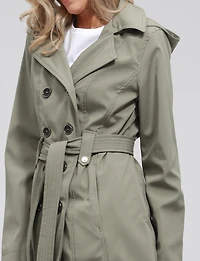 Veste Légère Breathe-Tech® Softshell Trench Ceinturé à Double Boutonnage - Saki