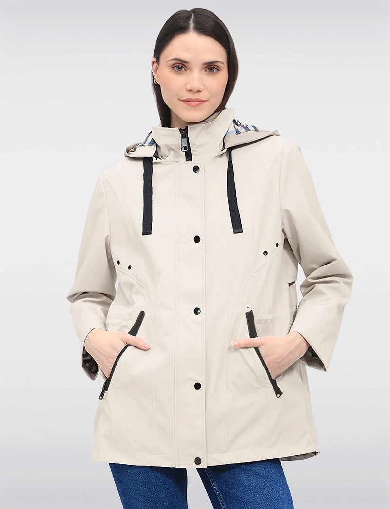 Manteau Végan Breathe-Tech® Softshell Parka avec Capuche Amovible par Saki