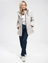 Manteau Végan Breathe-Tech® Softshell Polyvalente avec Capuche Amovible par Saki