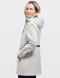 Veste Parka Léger Végan Breathe-Tech® Softshell avec Capuche Amovible – Saki